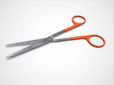 Old Scissors Low-poly PBR Free low-poly 3D model