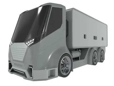 Utility Truck 3D model PBR