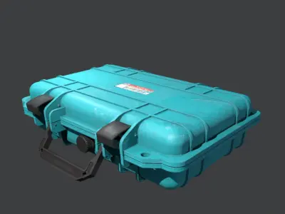 Plastic instrumental case Low-poly 3D model