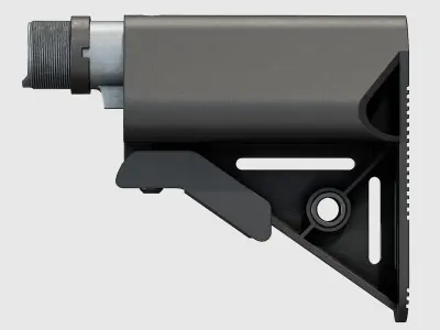 PDW Buttstock Kit - Replica Low-poly 3D model