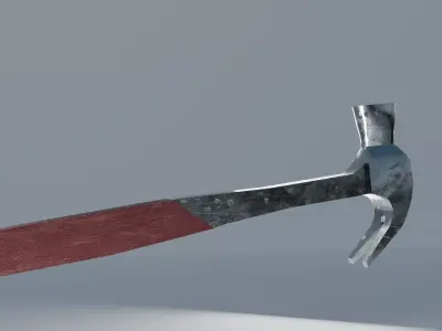 Low Poly Hammer - Game Ready Tool Low-poly 3D model