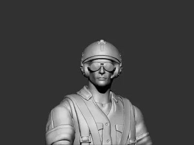Pilot Statue 3D print model
