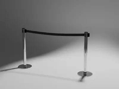 Stanchion Belt Guidance Barrier Free 3D model