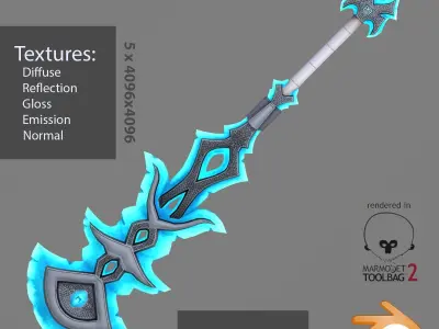 Mystic GreatSword Low-poly 3D model