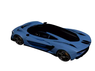 Concept Luxury Sport Vehicle Futuristic High Performance Design 3D model