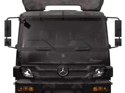 Truck with Rock Transport - Heavy Duty Industrial 3D Asset 3D model