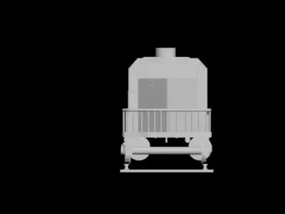 tain with track in low poly  3D model