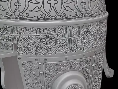 Ottoman Imperial Guard War Helmet  Highly Detailed 3D Model 3D print model