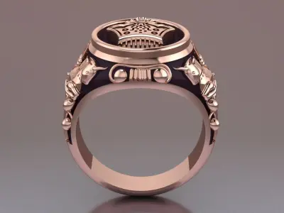 Kingdom ring - Achaemenid ring for men  3D print model