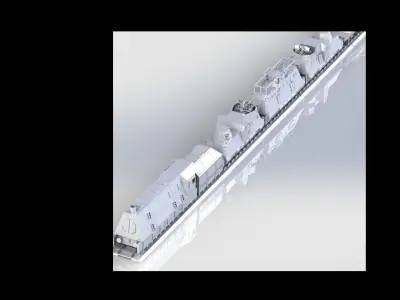 WW2 German Armoured Train 3D print model
