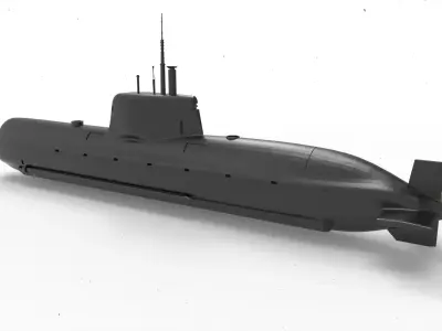 Submarine Type 214 3D model