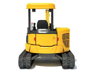 Mini Small Tracked Excavator 3D model by 3D-Horse