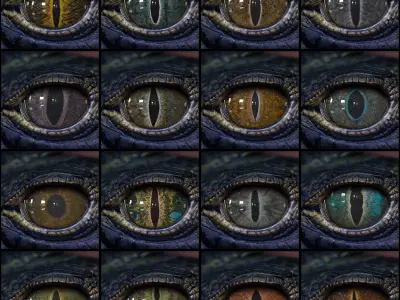 Creature Eyes Vol 09 - PBR Low-poly 3D model