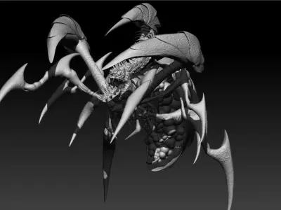 dreadful beetle high poly zbrush project 3D model