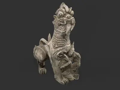 Asian Stone Sculptures 3D model