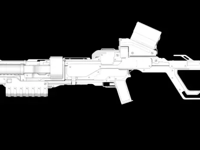 XF5 Weapon 3D model