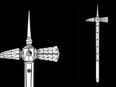 War Hammer Low-poly 3D model order