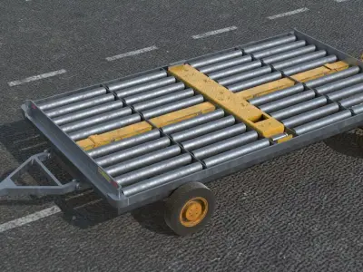 Airport Tug Trolley 3D model