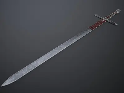 Claymore Sword Low-poly 3D model