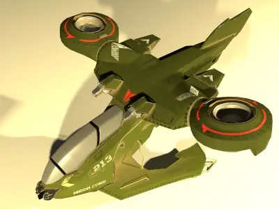 WARCRAFT JET Low-poly 3D model
