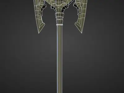 AXE8 high and low poly Low-poly 3D model