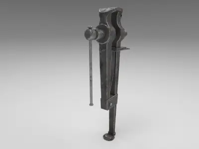 Medieval Leg Vise Low-poly 3D model