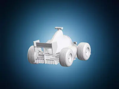 Chibi F1 Racing Car 3D print model