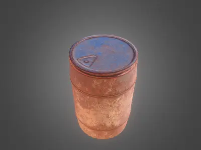 4K  Barrel Assortment Low-poly 3D model