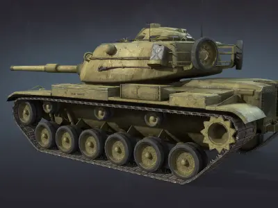 M60A1 Tank Low-Poly Low-poly 3D model