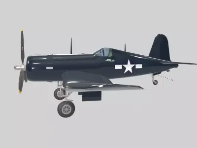 Chance Vought F4U-1D Corsair 3D model buy