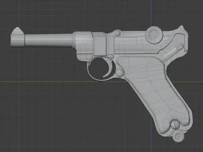 Luger 1 pistol Free low-poly 3D model