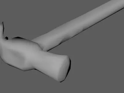 Hammer Low-poly 3D model 9
