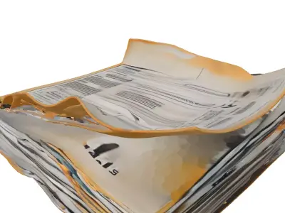 Old Industrial Manual Stack Low-poly 3D model