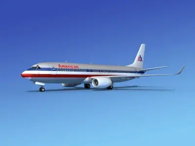 Boeing 737-800 American Airlines 3D model