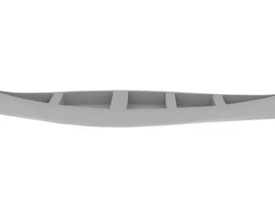 Simple Boat Canoe Free 3D model