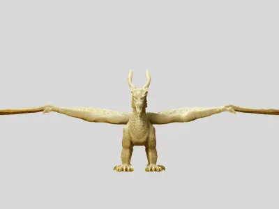 Dragon hi poly 3D model