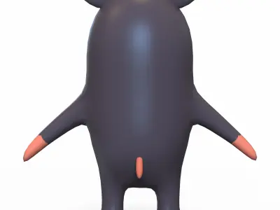 Mouse Stylized Low-poly 3D model