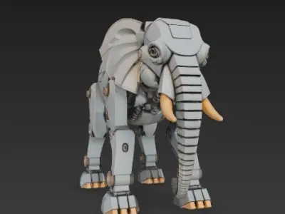 Industrial Steampunk Elephant 3D print model