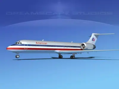 Boeing 717-200 American 3D model