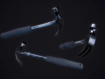 Claw Hammer - PBR Game Ready - Low-poly 3D model Free low-poly 3D model