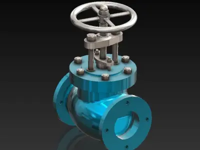 stop-valve 3D model