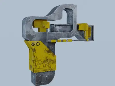 Instrument sci-fi technical device Low-poly 3D model