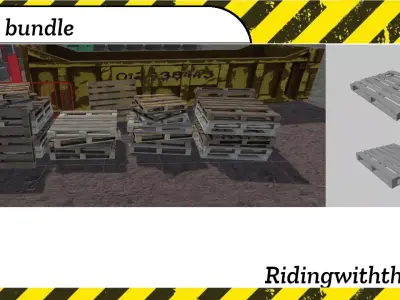 pallet bundle Low-poly 3D model