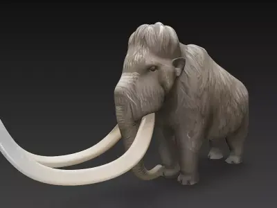 Mammoth 3D Model Basic - Low Poly Low-poly 3D model purchase