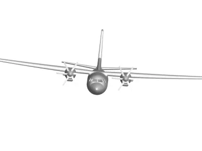 Fokker 50 3D model