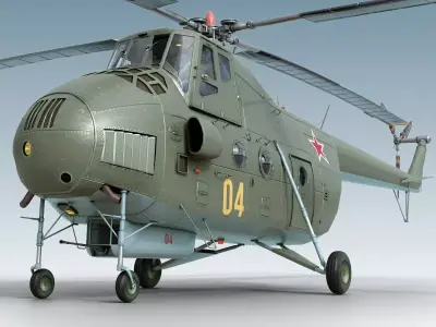 Mil Mi-4 3D model purchase