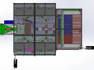  Automatic test production line 3D model