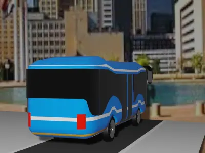 bus transport 3D model