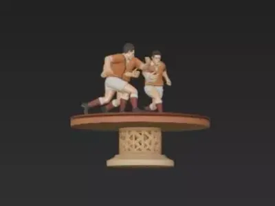Rugby Players Podium 3D Model 3D print model