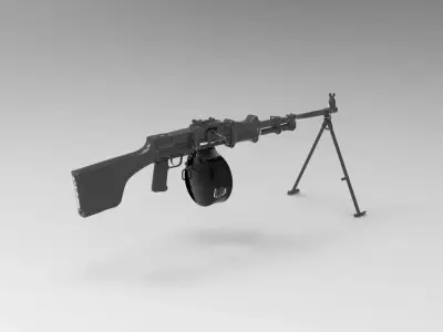 RPD machine gun 3D model purchase